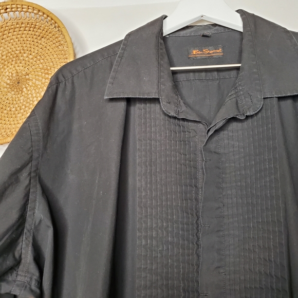 Ben Sherman Men's Black Button Up Shirt Western - Picture 2 of 5